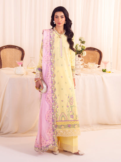 Faiza Faisal | Celine Eid 25 | CELIA XS Pale Yellow Lawn