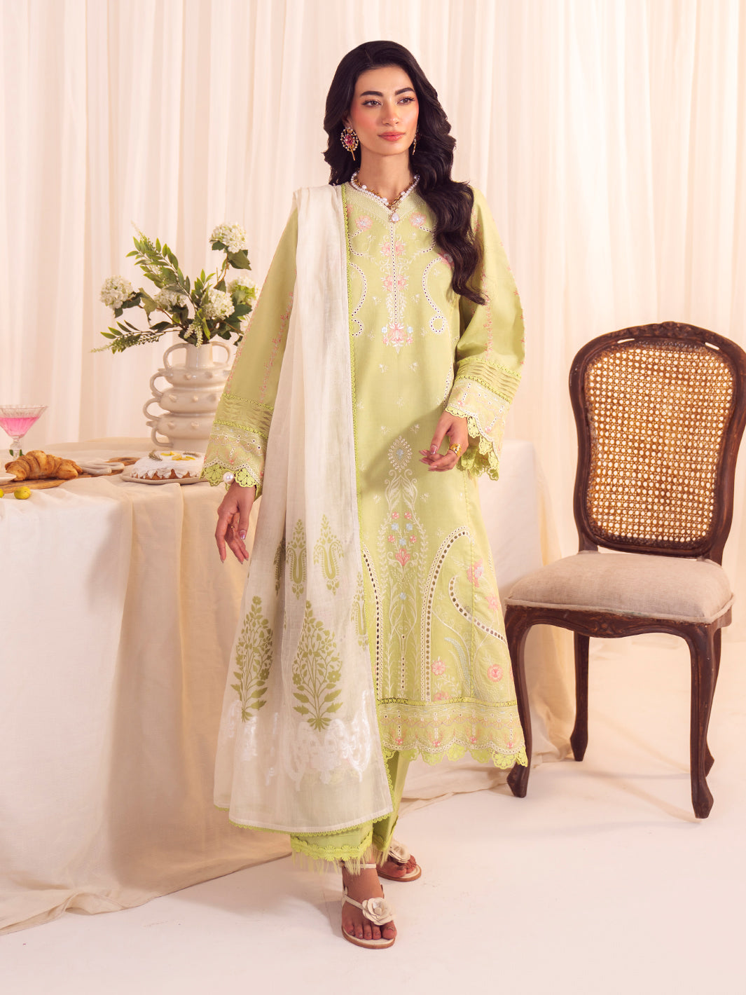 Faiza Faisal | Celine Eid 25 | IRIS XS Mint Green Lawn