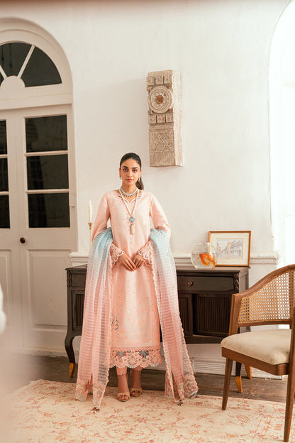 Qalamkar | Luxury Lawn Eid Edit | SB-05 Aleeza M Light Pink Lawn