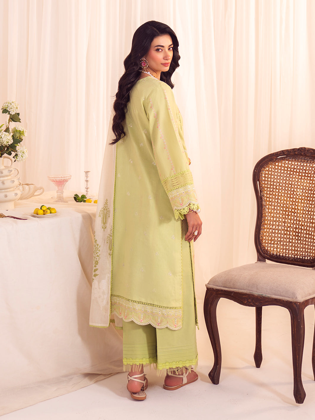 Faiza Faisal | Celine Eid 25 | IRIS S Mint Green Lawn