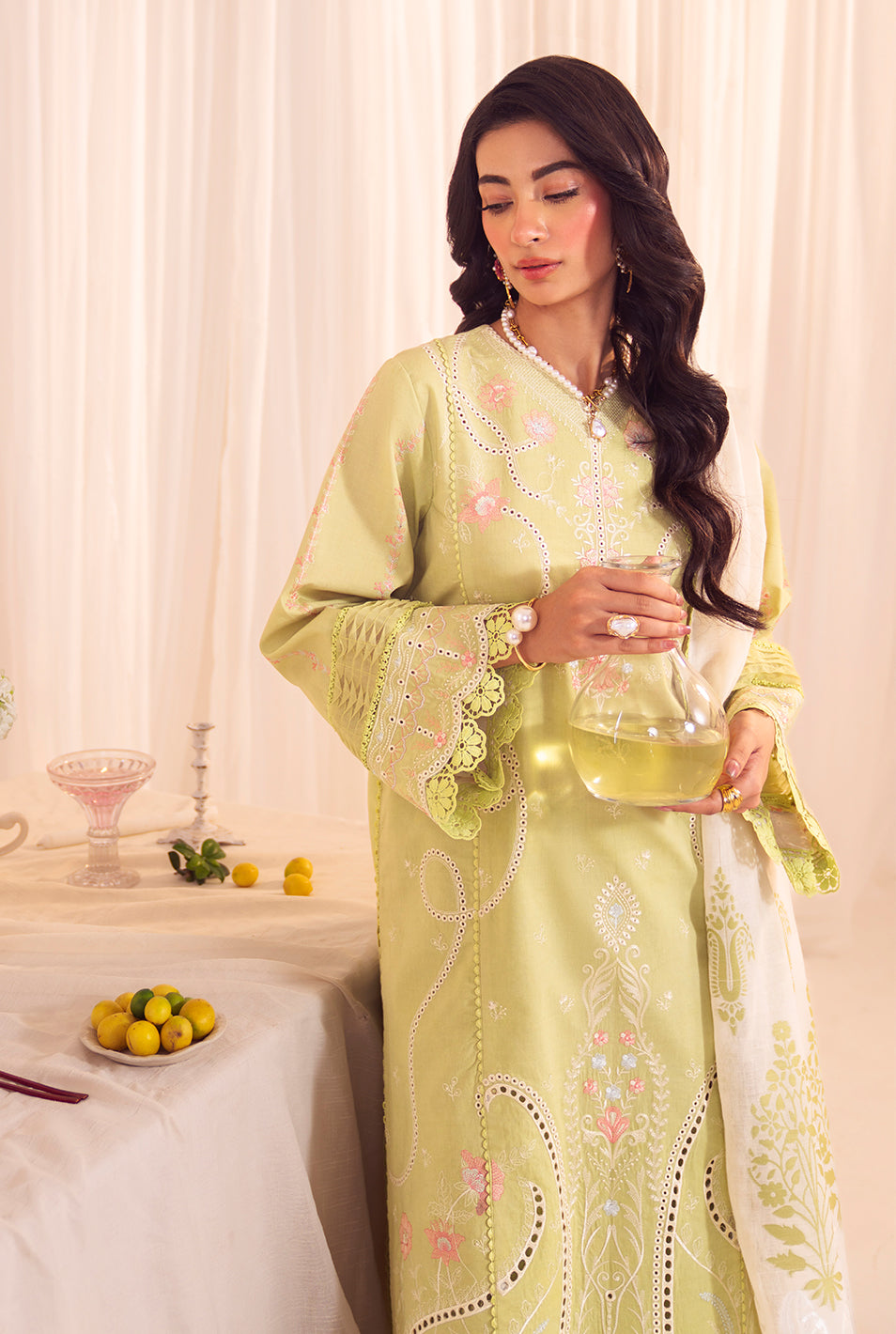 Faiza Faisal | Celine Eid 25 | IRIS L Mint Green Lawn