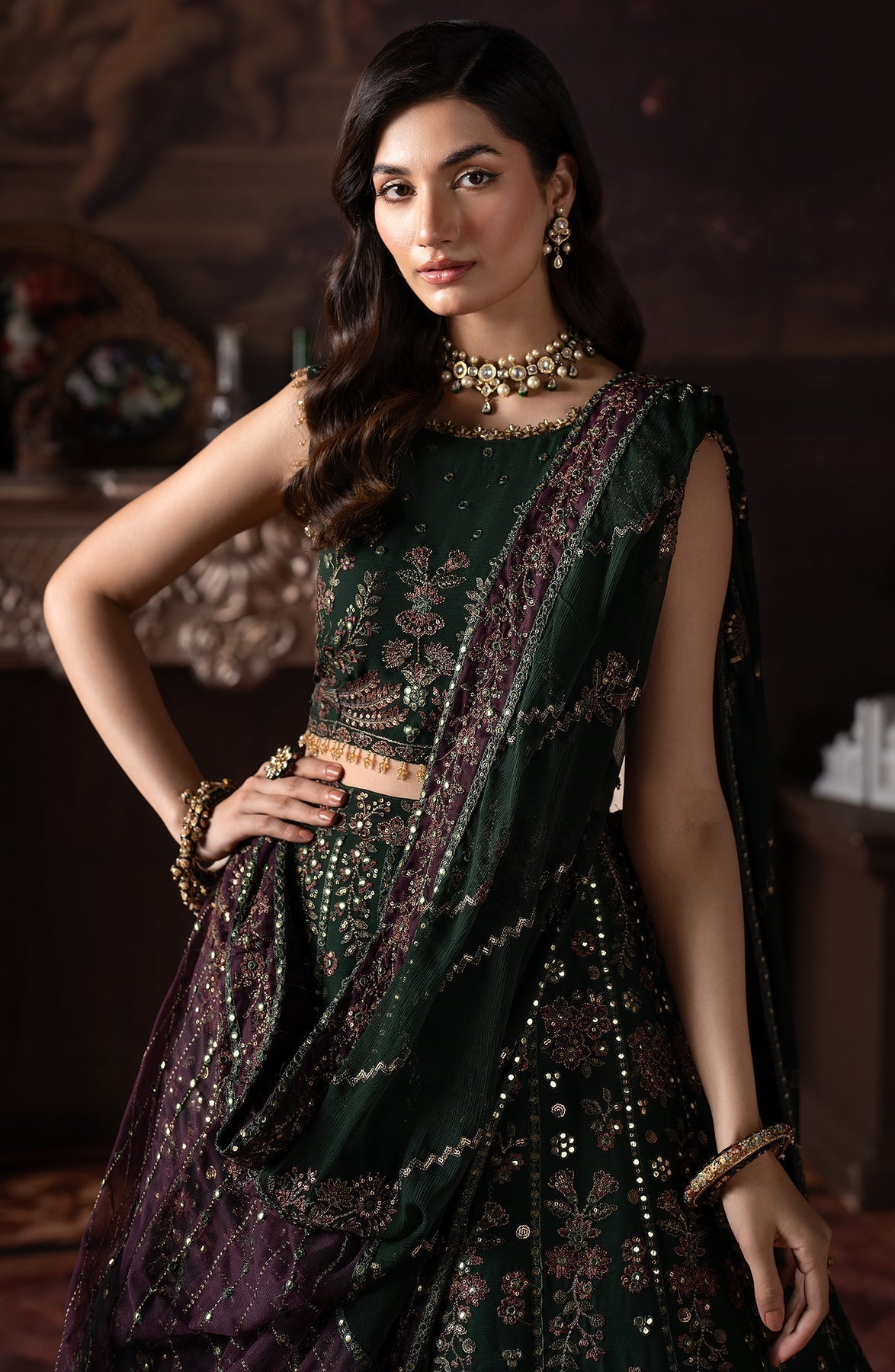 Zarif | Rouge Formals | ZRW 01 ELIZABETH - Pakistani Designer Dress - by Zarif | Type: Formal - 100% Original at Saira Sultan