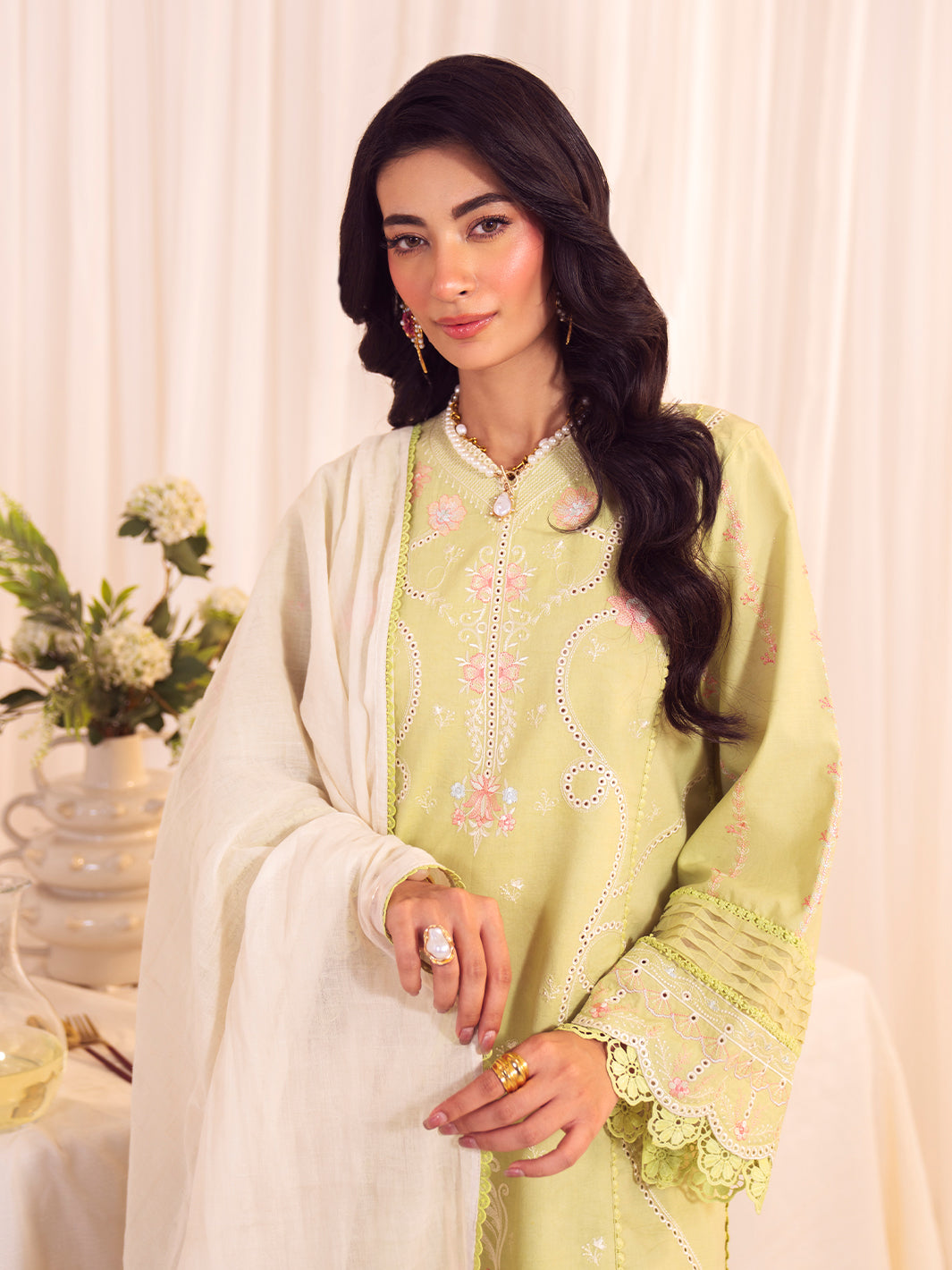 Faiza Faisal | Celine Eid 25 | IRIS M Mint Green Lawn
