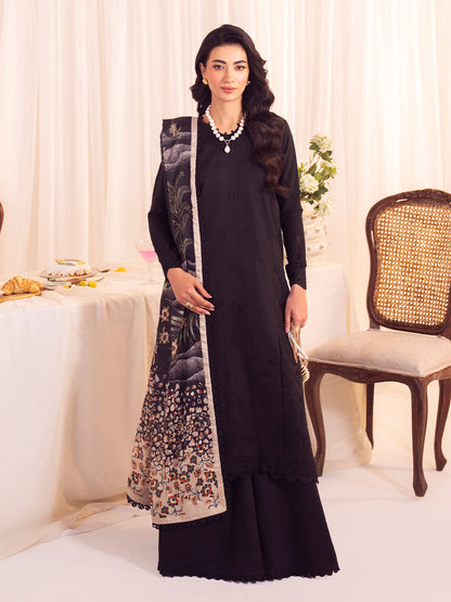Faiza Faisal | Celine Eid 25 | GRETA XS Black Lawn