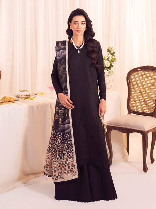 Faiza Faisal | Celine Eid 25 | GRETA XS Black Lawn