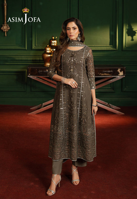 Asim Jofa | Premium Festive | AJPF-21 XS Gray Chiffon