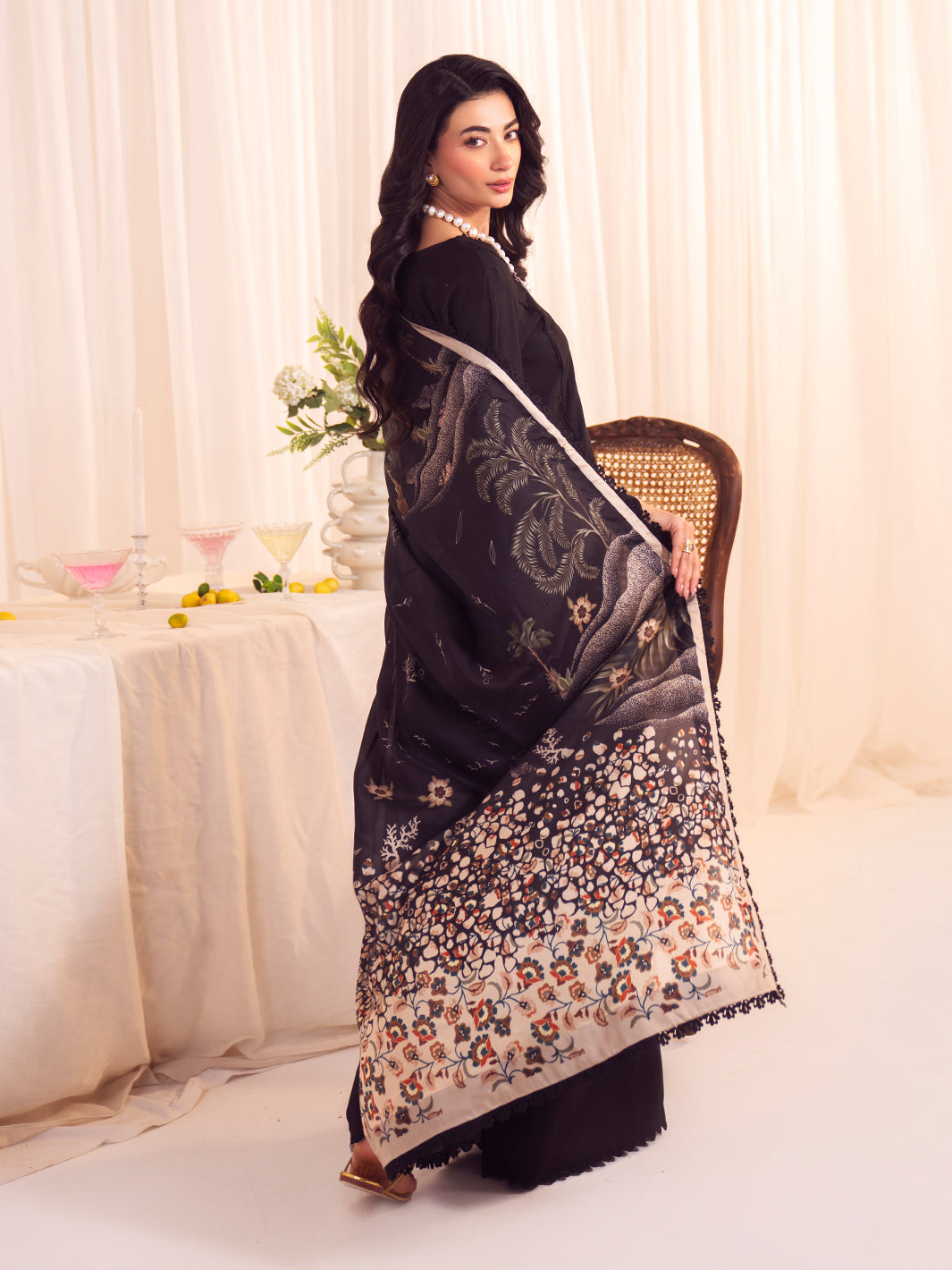 Faiza Faisal | Celine Eid 25 | GRETA S Black Lawn