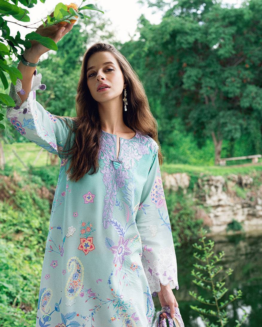 Roheenaz | Garden Veal Printed Lawn 25 | Jazmine Haze. - Pakistani Designer Dress - by Roheenaz | Type: Ladies Clothes - 100% Original at Saira Sultan