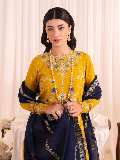 Faiza Faisal | Celine Eid 25 | FREYA M Mustard Yellow Lawn