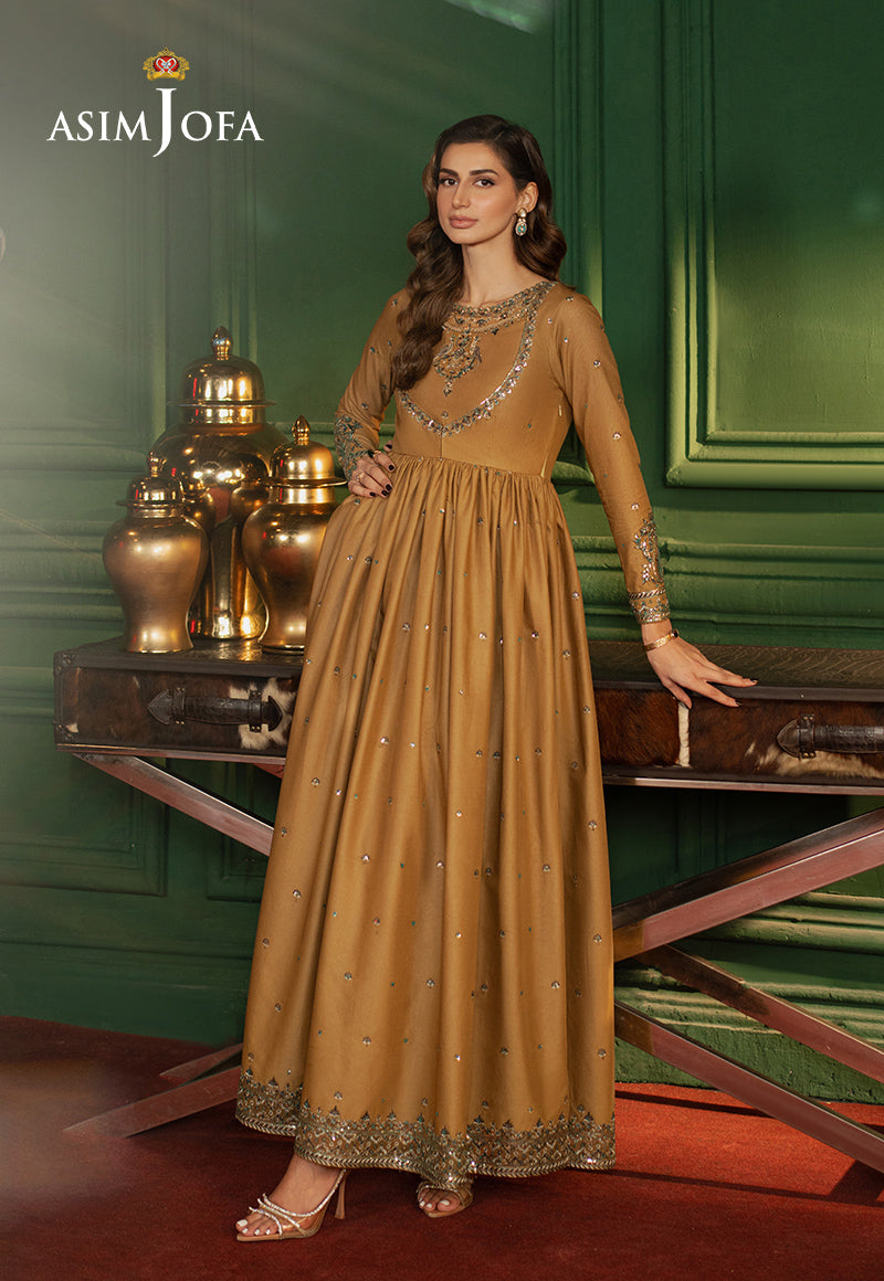 Asim Jofa | Premium Festive | AJPF-20 L Mustard Boski Silk