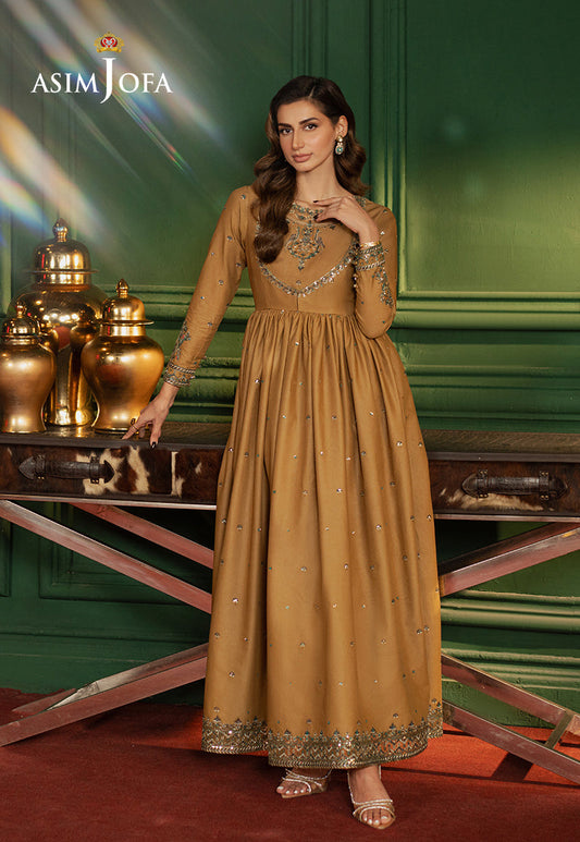 Asim Jofa | Premium Festive | AJPF-20 XS Mustard Boski Silk