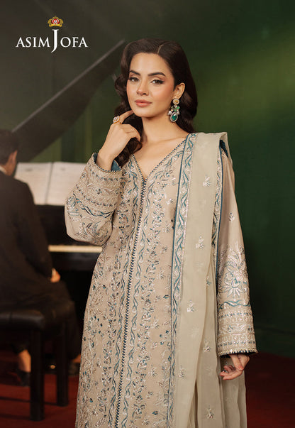 Asim Jofa | Premium Festive | AJPF-29 M Beige Silk