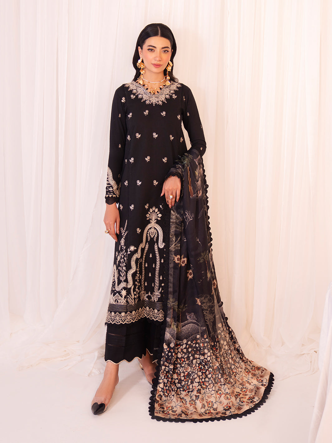 Faiza Faisal | Celine Eid 25 | ADELE XS Black Lawn