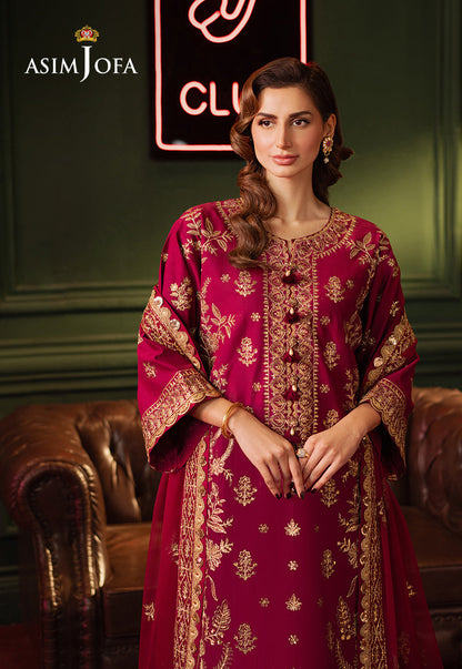 Asim Jofa | Premium Festive | AJPF-13 M Magenta Silk lawn