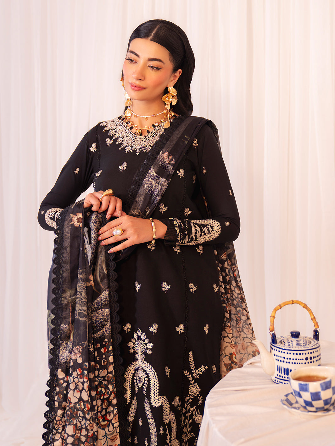 Faiza Faisal | Celine Eid 25 | ADELE M Black Lawn