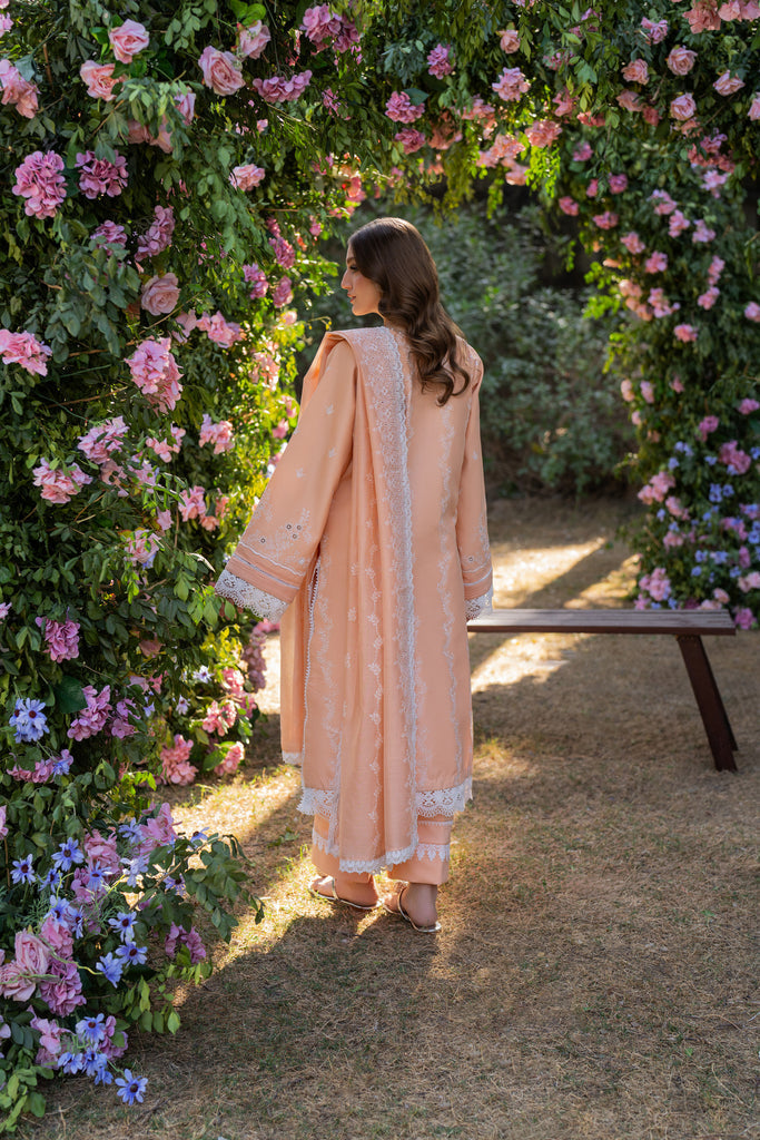 Florent | Chikankari Eid 25 | FLC-1B S Peach Pink Lawn