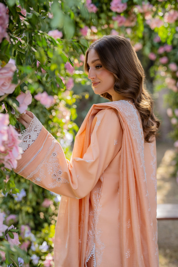 Florent | Chikankari Eid 25 | FLC-1B M Peach Pink Lawn