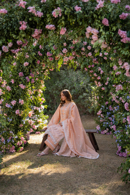 Florent | Chikankari Eid 25 | FLC-1B L Peach Pink Lawn