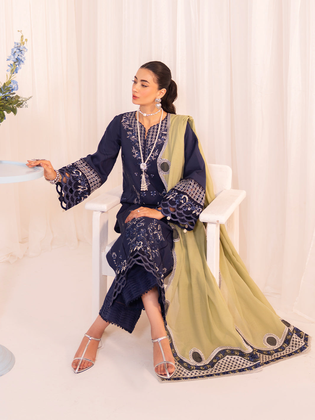 Faiza Faisal | Celine Eid 25 | SOFIE XL Navy Blue Lawn