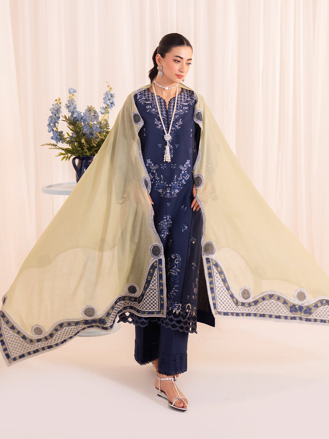 Faiza Faisal | Celine Eid 25 | SOFIE L Navy Blue Lawn