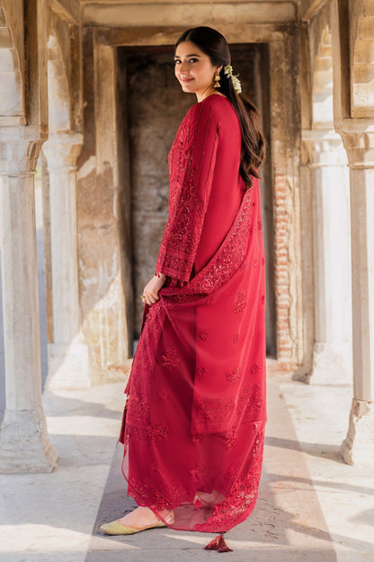 Imrozia Premium | Meeras Luxury Eid 25 | I-219 RUBY S Red Organza