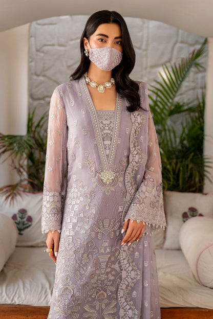 Flossie | Naqsh Formals | S-1408 M Lilac Chiffon