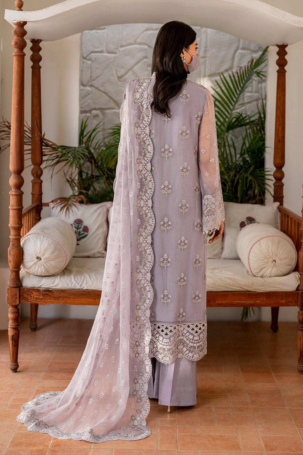 Flossie | Naqsh Formals | S-1408 S Lilac Chiffon