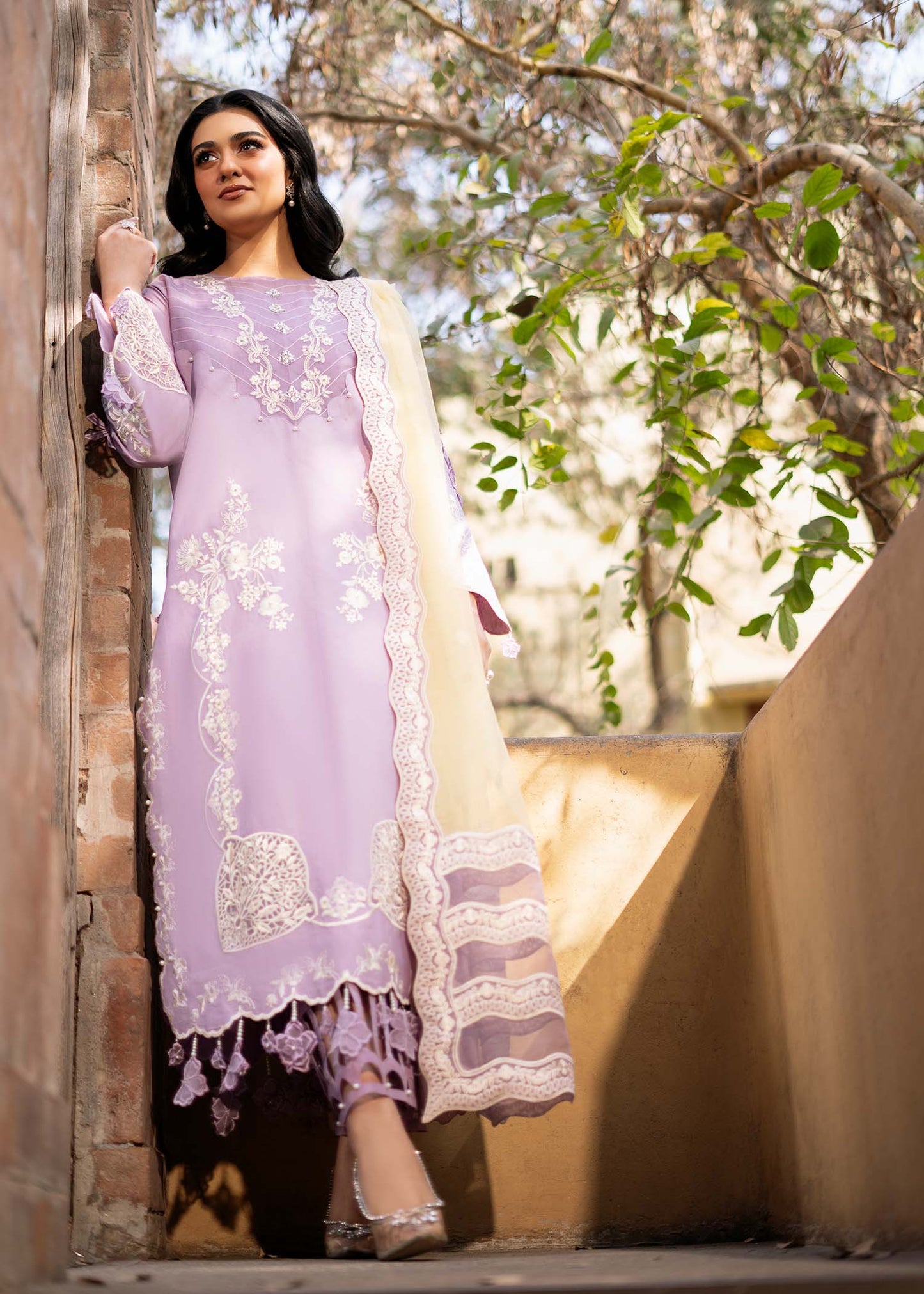 Fozia Khalid | Blossom Festive Lawn 25 | Iris M Lilac Lawn
