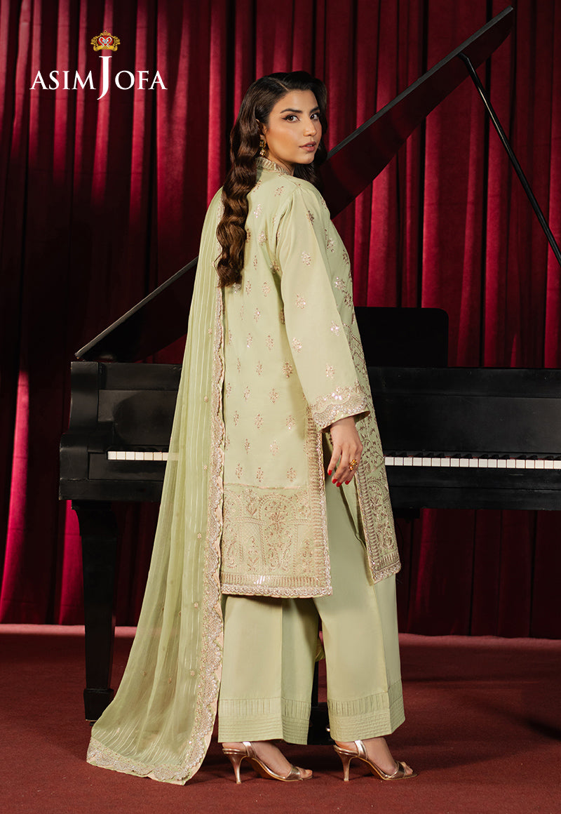 Asim Jofa | Premium Festive | AJPF-22 S Pistachio Green Boski Silk