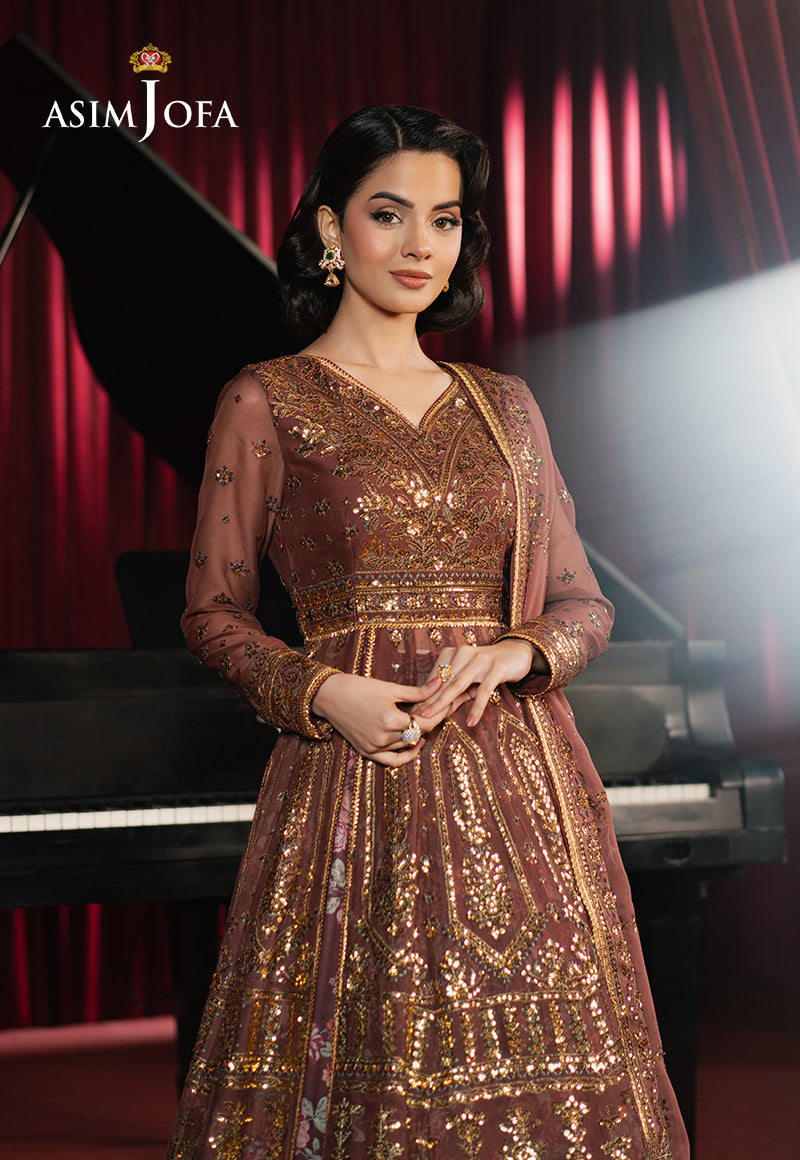 Asim Jofa | Premium Festive | AJPF-36 XL Brown Chiffon