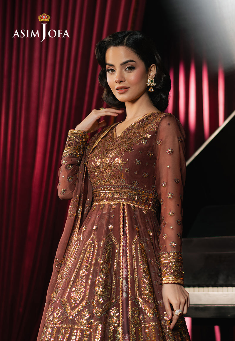 Asim Jofa | Premium Festive | AJPF-36 M Brown Chiffon
