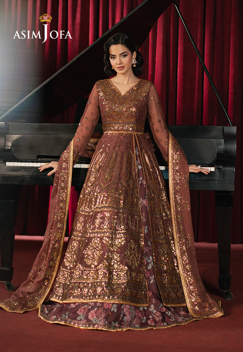 Asim Jofa | Premium Festive | AJPF-36 L Brown Chiffon