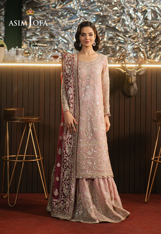 Asim Jofa | Premium Festive | AJPF-40 XS Pink Chiffon