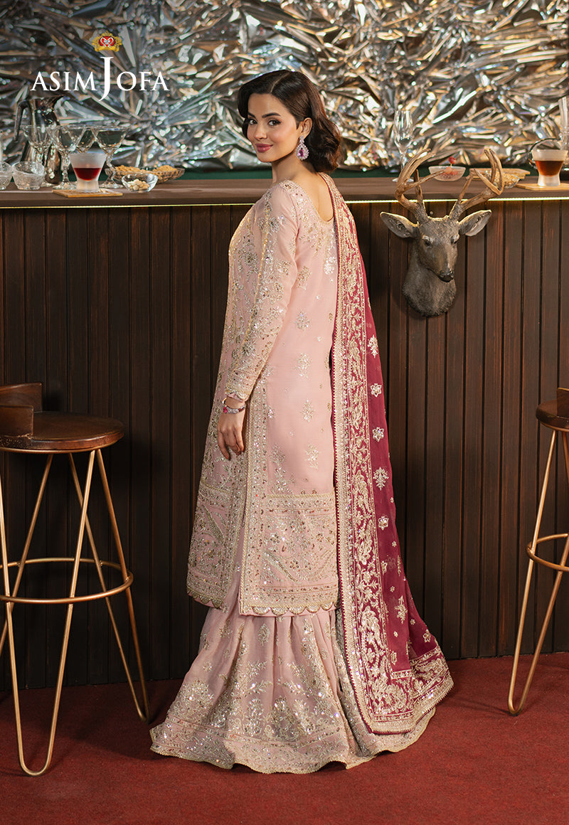 Asim Jofa | Premium Festive | AJPF-40 S Pink Chiffon