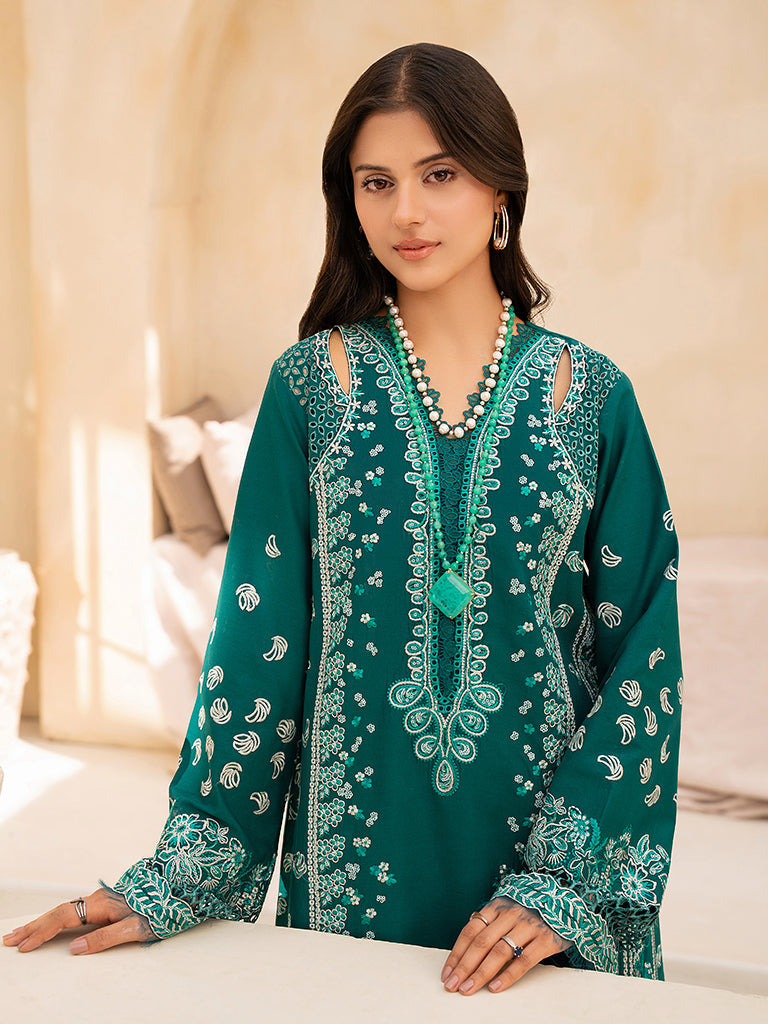 Rajbari | Jahaan Premium Festive Lawn | RINA (Jahan) 5-A M Teal Green Lawn