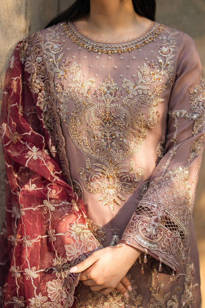 Imrozia Premium | Meeras Luxury Eid 25 | I-220 ZOHRA M Brownish Pink Organza