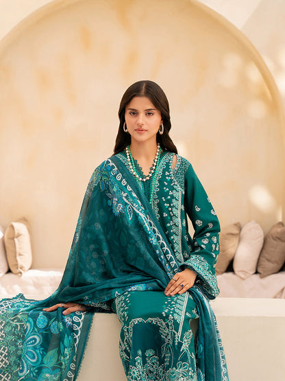 Rajbari | Jahaan Premium Festive Lawn | RINA (Jahan) 5-A XL Teal Green Lawn