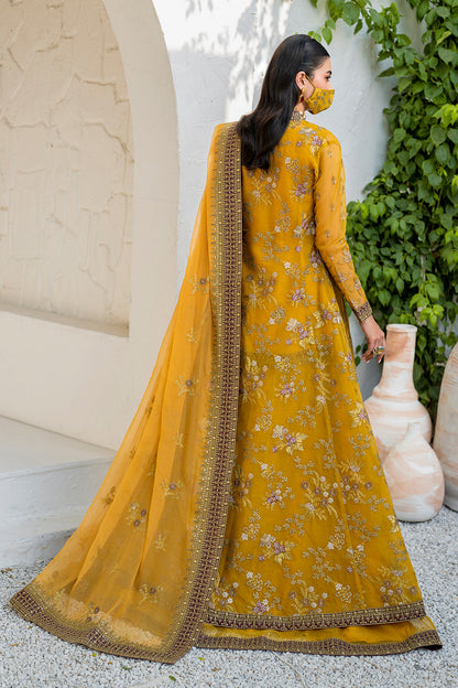 Flossie | Naqsh Formals | S-1404 (B) S Mustard Organza