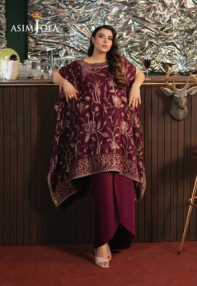 Asim Jofa | Premium Festive | AJPF-04 XL Magenta Chiffon