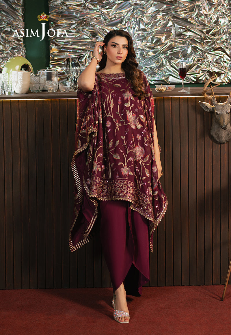 Asim Jofa | Premium Festive | AJPF-04 Custom Size Magenta Chiffon