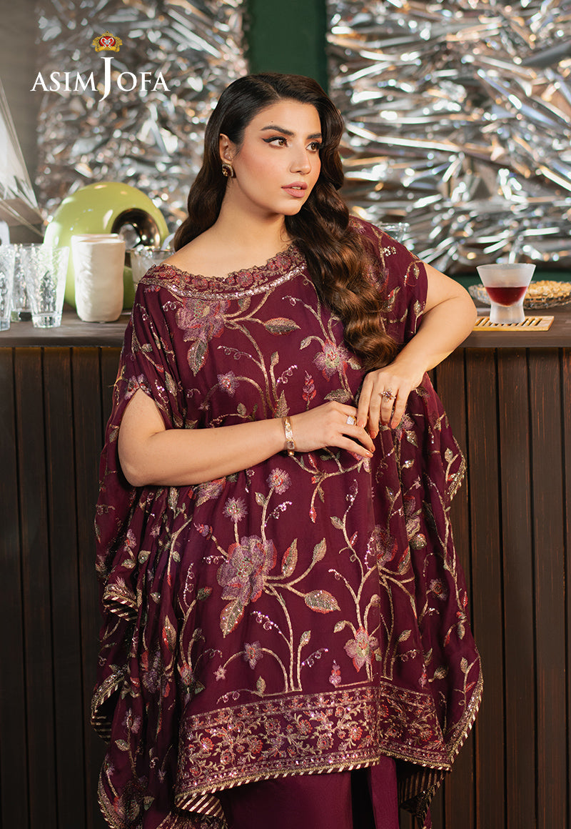 Asim Jofa | Premium Festive | AJPF-04 M Magenta Chiffon