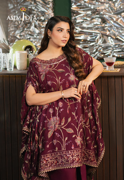 Asim Jofa | Premium Festive | AJPF-04 M Magenta Chiffon