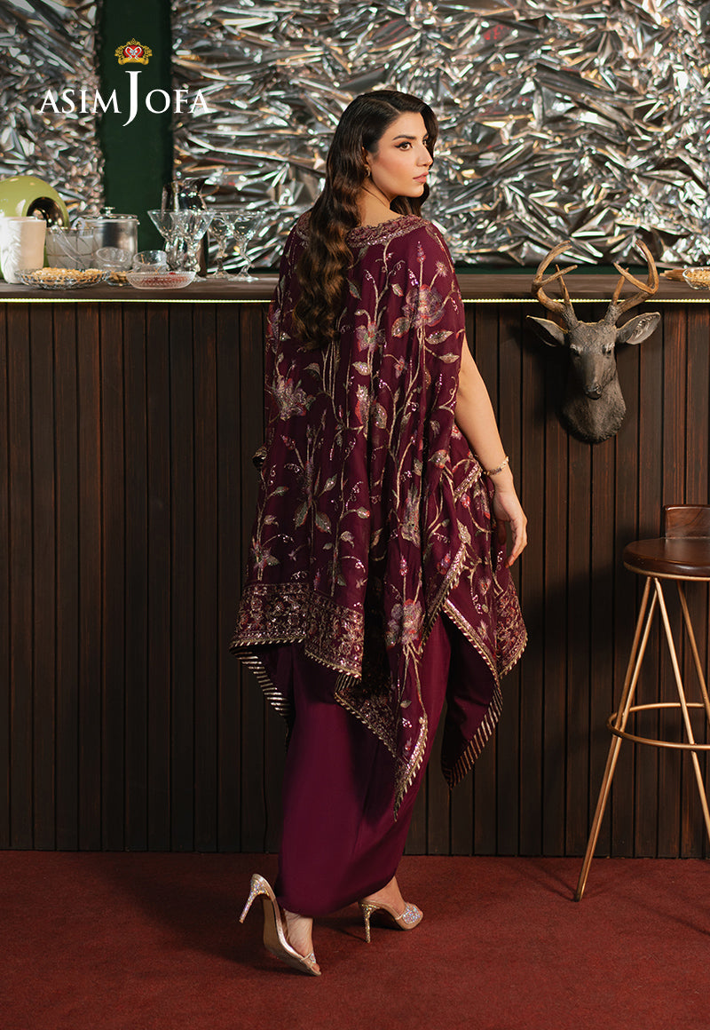 Asim Jofa | Premium Festive | AJPF-04 S Magenta Chiffon