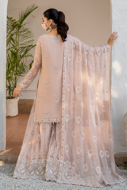 Flossie | Naqsh Formals | S-1403 (B) S Pastel Pink Chiffon