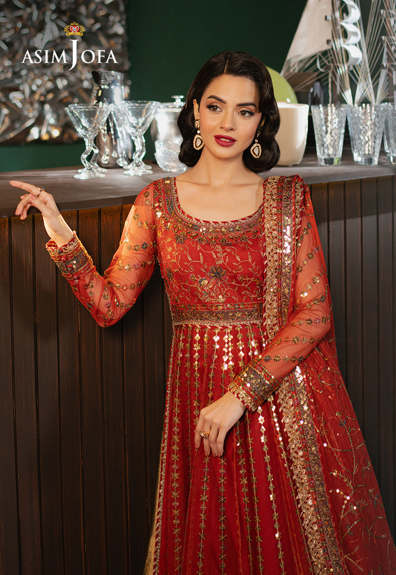 Asim Jofa | Premium Festive | AJPF-32 M Rust Net