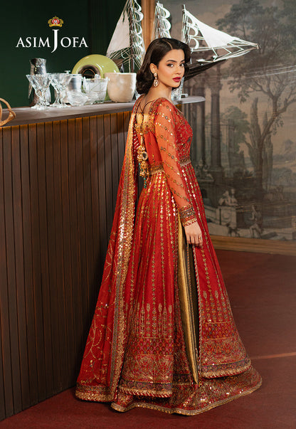 Asim Jofa | Premium Festive | AJPF-32 S Rust Net