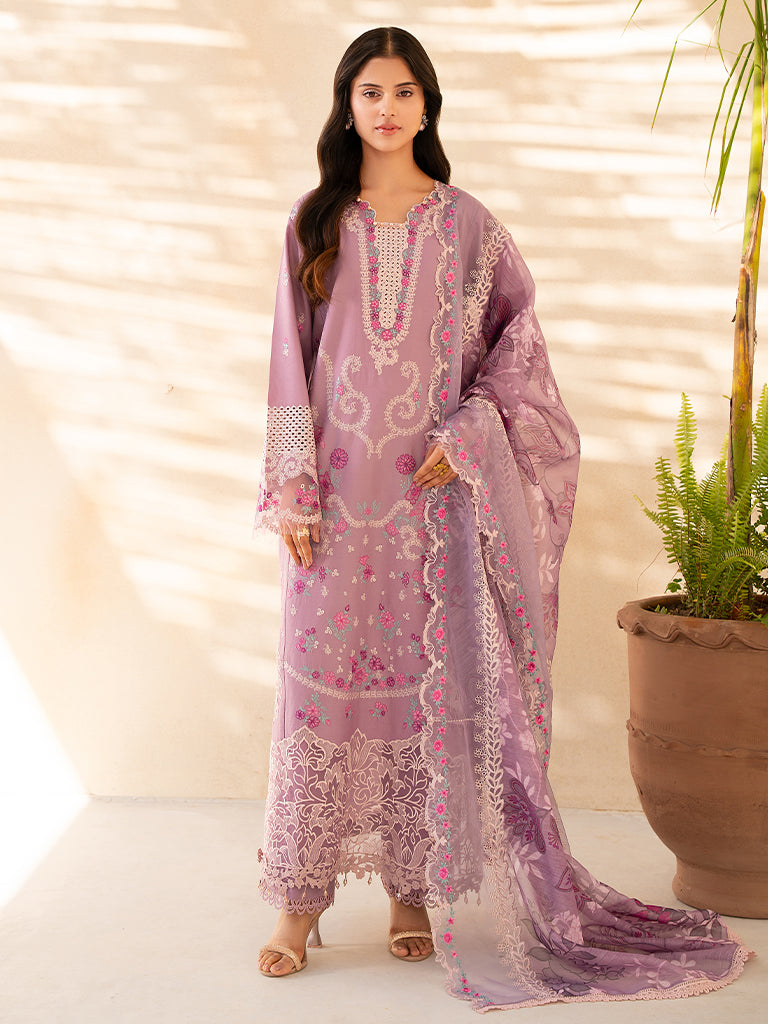 Rajbari | Jahaan Premium Festive Lawn | SILA (Jahan) 3-B XS Lilac Lawn