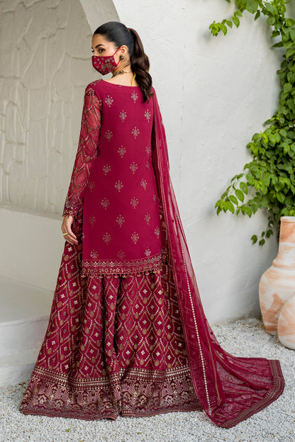 Flossie | Naqsh Formals | S-1402 (B) S Berry Chiffon