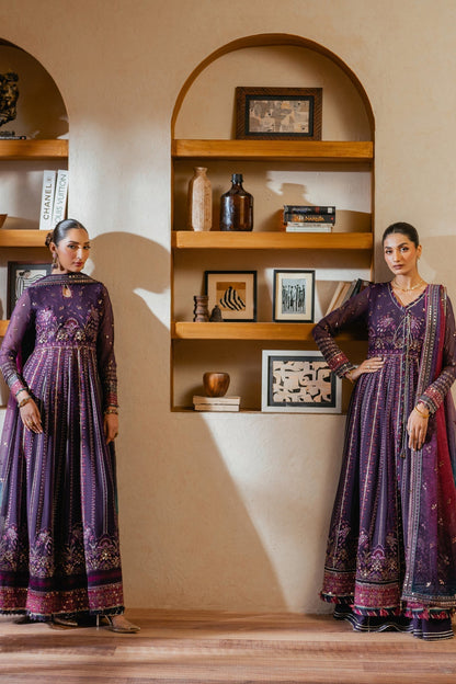 Xenia Formals | Niran Formals | SOURATI S Dark Purple Angrakha