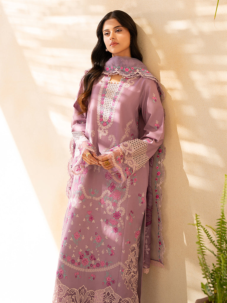 Rajbari | Jahaan Premium Festive Lawn | SILA (Jahan) 3-B XL Lilac Lawn